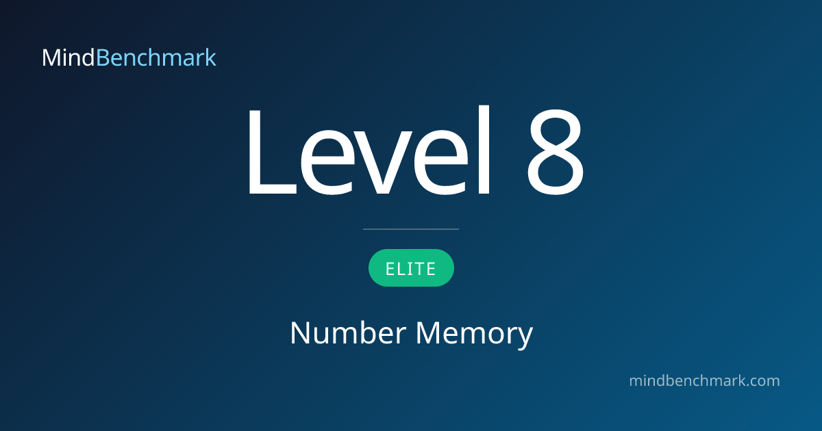 Is Level 8 a Good Number Memory Score? – Elite | MindBenchmark