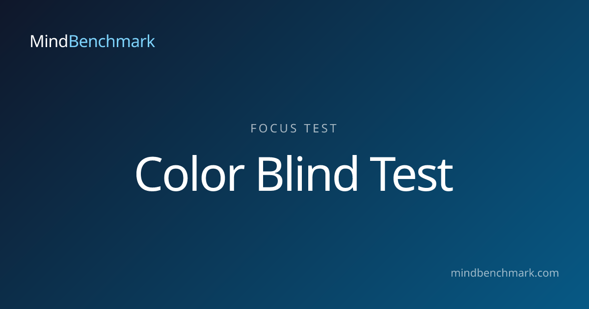 Color Blind Test – Screen Your Color Vision | MindBenchmark