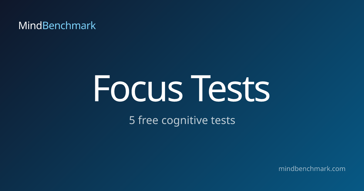 Focus Tests – Measure Attention and Control | MindBenchmark