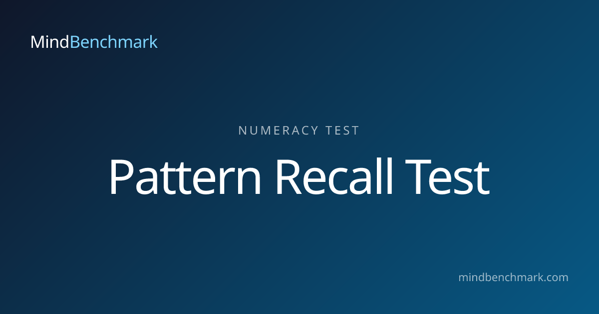 Pattern Recall Test – Rebuild Visual Patterns | MindBenchmark